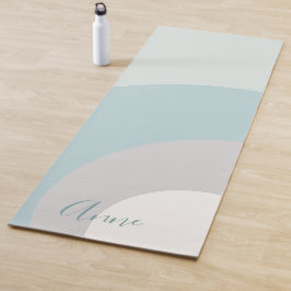 Aangepaste schaduwen van blauw, grijs en wit yogamat