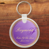 Aangepaste schaduwen van Lavender Vader van Bride Sleutelhanger (Voorkant)