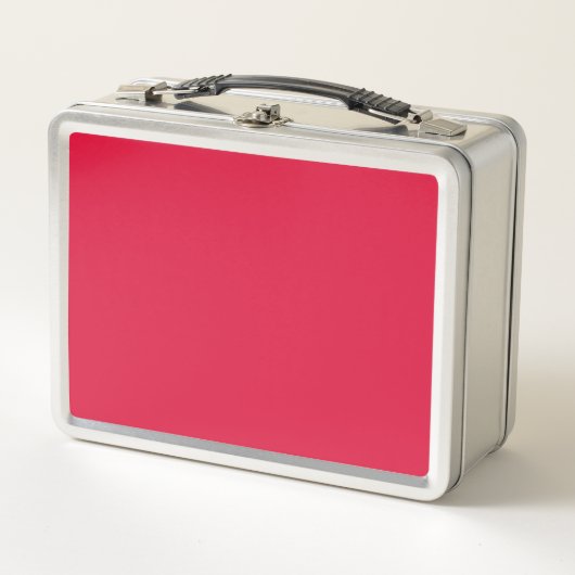 Aangepaste scharlakenrood + lichtbeige blikken lun (Voorkant)