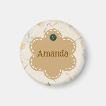 Aangepaste schattige aardse bruine rand in bloemen