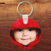 Aangepaste schattige Baby familie fotosjabloon Sleutelhanger (Achterkant)