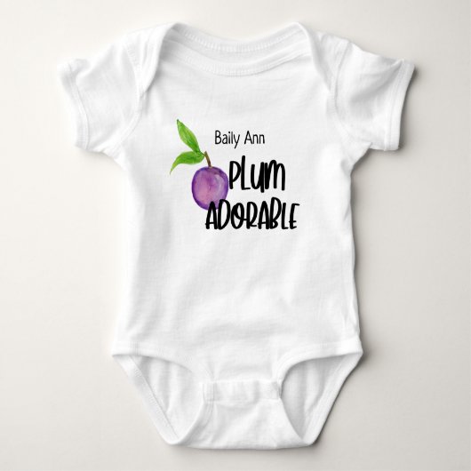 Aangepaste Schattige Baby van Plum Bodysuit (Voorkant)