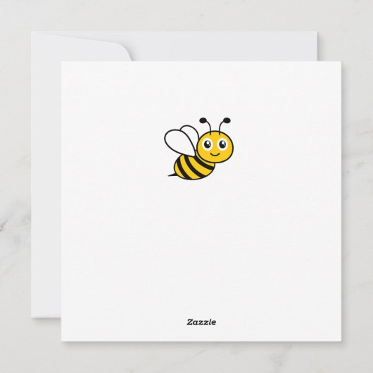 Aangepaste schattige bij gelukkig feestdagenkaart (Achterkant)