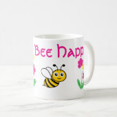 Aangepaste schattige bij gelukkig koffiemok (Voorkant rechts)