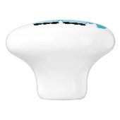 Aangepaste schattige blauwe uil kinderkamer deur e keramische knop (Zijkant)