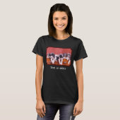 Aangepaste Schattige Border Collie Pups T-shirt (Voorkant volledig)