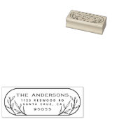 Aangepaste schattige botanische Lijst familie reto Rubberstempel (Gestempeld)