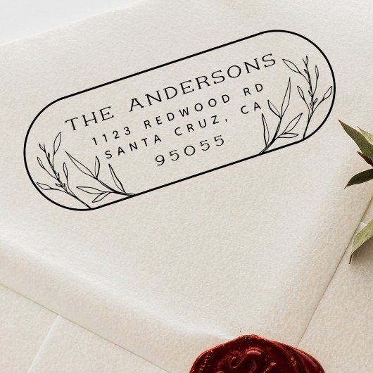 Aangepaste schattige botanische Lijst familie reto Rubberstempel