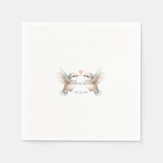 Aangepaste Schattige bruiloft Servet (Voorkant)