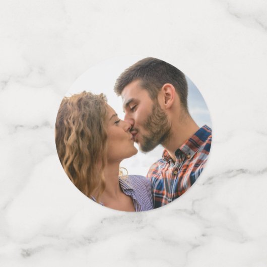 Aangepaste Schattige bruiloft Toevoegen Fototafel  Confetti (Kleine voorkant)