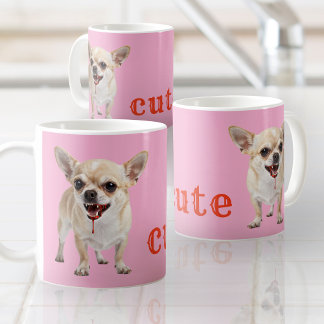 Aangepaste Schattige Chihuahua Aggro Gemeen Geweld Koffiemok