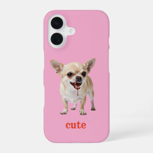 Aangepaste Schattige Chihuahua Agressief Gemeen Ge iPhone 16 Hoesje