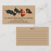 Aangepaste Schattige cute dachshund Puppy Pet Groo Visitekaartje (Voorkant / Achterkant)