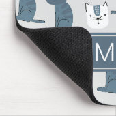 Aangepaste schattige dierlijke katten patroon muismat (Hoek)