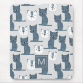 Aangepaste schattige dierlijke katten patroon muismat (Voorkant)