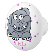 Aangepaste schattige en grappige baby olifant keramische knop (Rechts)