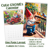 Aangepaste schattige Gnome kleurrijke vrolijke gra Kalender