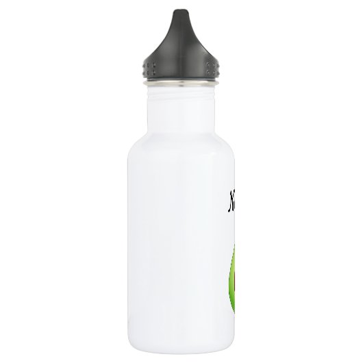 Aangepaste, schattige, groene avocado-cartoon waterfles  (Links)