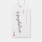 Aangepaste Schattige Herten Happy Joyous Gratis Ke Cadeaulabel (Achterkant)