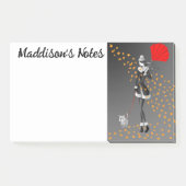 Aangepaste Schattige Hondenuitlater Herfstbladeren Post-it® Notes (Voorkant)