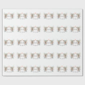 Aangepaste Schattige Hummingbird Heart Wedding Cadeaupapier (Vlak)