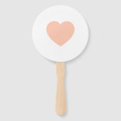 Aangepaste Schattige Hummingbird Heart Wedding Handwaaier (Achterkant)
