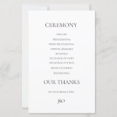 Aangepaste Schattige Hummingbird Wedding Program (Achterkant)