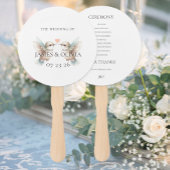 Aangepaste Schattige Hummingbird Wedding Program Handwaaier