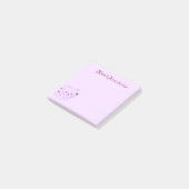 Aangepaste Schattige Kawaii Pastel Paarse Glitter  Post-it® Notes (Schuin)