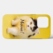 Aangepaste, Schattige klevende kat Meow geel Case-Mate iPhone Case (Achterkant (horizontaal))