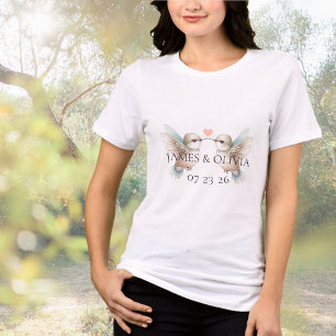 Aangepaste Schattige Kolibrie Hart Trouw Tri-Blend Shirt