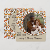 Aangepaste Schattige met liefde Thanksgiving vakan Feestdagenkaart (Voorkant / Achterkant)