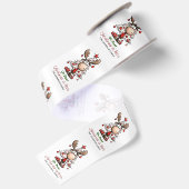 Aangepaste Schattige Rendieren “Oh Hert Kerstmis I Satijnen Lint (Achterkant)