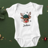 Aangepaste Schattige rendieroutfit met gepersonali Romper