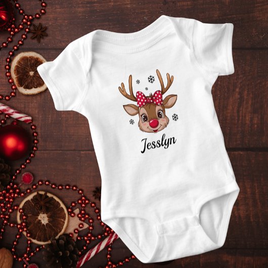 Aangepaste Schattige rendieroutfit voor meisjes Romper