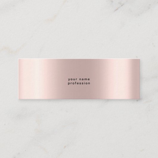 Aangepaste Schattige Roze Eenvoudig Mini Visitekaartje (Voorkant)