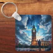 Aangepaste schattige twee foto dubbelzijdig gepers sleutelhanger (Voorkant)