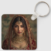 Aangepaste schattige twee foto dubbelzijdig gepers sleutelhanger (Achterkant)