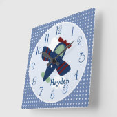 Aangepaste Schattige vliegtoestellen Klok (Hoek)