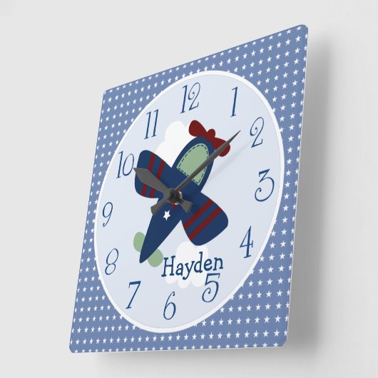 Aangepaste Schattige vliegtoestellen Klok (Hoek)