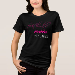 Aangepaste Schattige Voetbalmoeder Tri-Blend Shirt