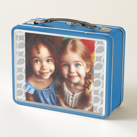 Aangepaste Schattigee 2-foto Zilver, Wit Infinity  (Achterkant)