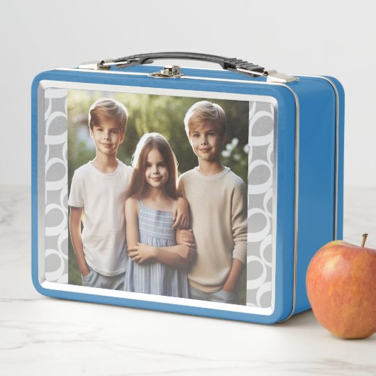 Aangepaste Schattigee 2-foto Zilver, Wit Infinity  (In situ)