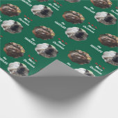 Aangepaste Schattigee 2 Pet Foto Feestelijke Kerst Cadeaupapier (Hoek)