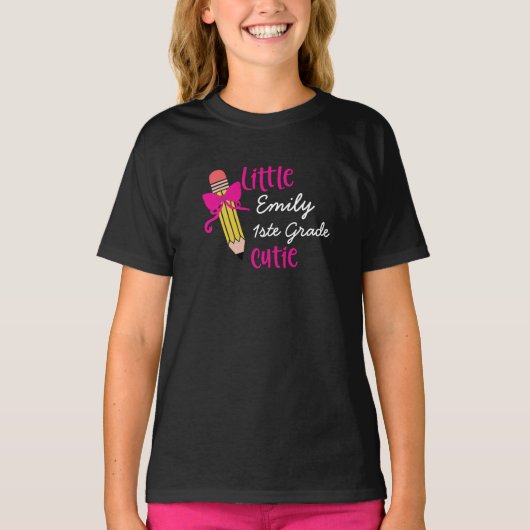 Aangepaste Schattigee Back To School potlood voor T-shirt (Voorkant)