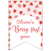 Aangepaste Schattigee Berry Eerste 1e Verjaardag R Vlaggetjes (Eerste vlag)