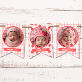 Aangepaste Schattigee Berry Eerste 1e Verjaardag R Vlaggetjes