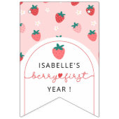 Aangepaste Schattigee Berry Eerste 1e Verjaardag R Vlaggetjes (Eerste vlag)