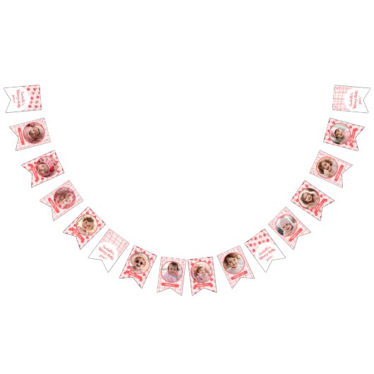 Aangepaste Schattigee Berry Eerste 1e Verjaardag R Vlaggetjes (Alle)