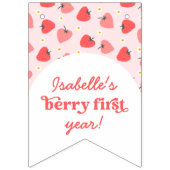 Aangepaste Schattigee Berry Eerste 1e Verjaardag R Vlaggetjes (Eerste vlag)